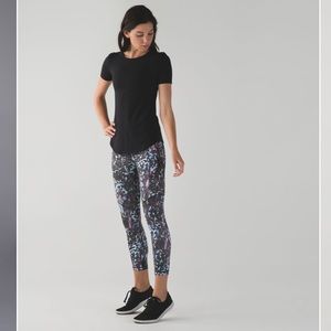 Lululemon All Sport Crop Floral Sport Tranquil Blue Multi Size 6